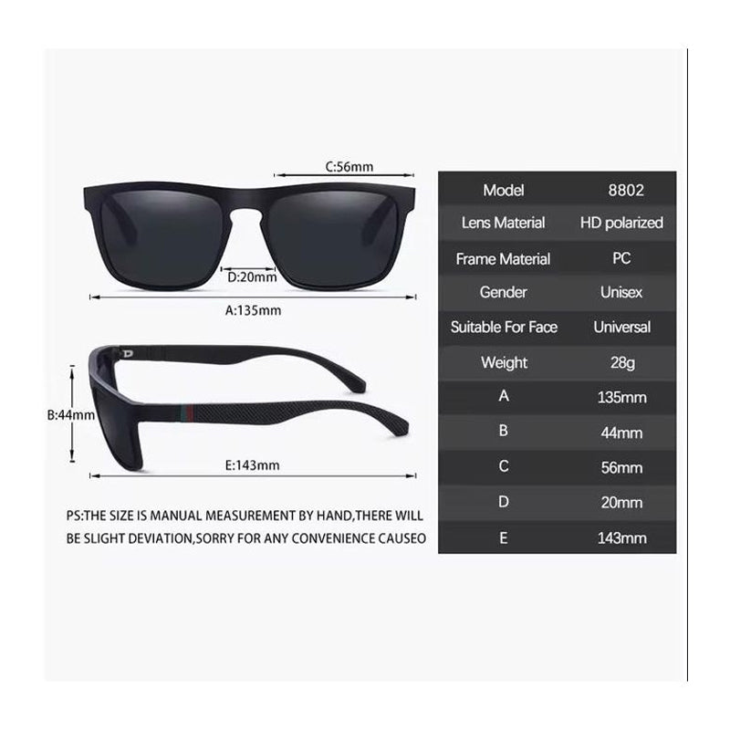 Unisex Square Vintage Polarized Sunglasses | Retro Sun Glasses for Women & Men Fishing