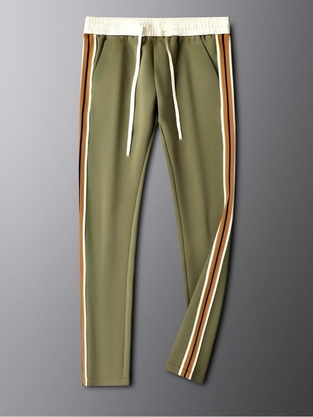 Men's Casual Straight Leg Corduroy Pants | Wrinkle Resistant Cropped Linen Trousers