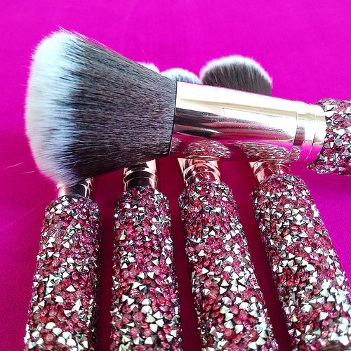10 In 1  Diamond Inlaid Handmade Custom Makeup Brush
