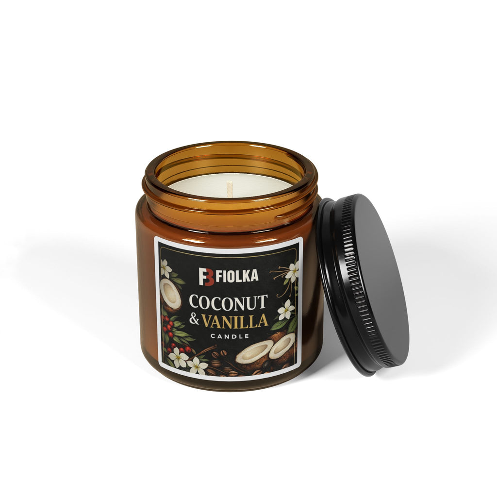 Scented Soy Candle (Multi-Size, Amber Jar)