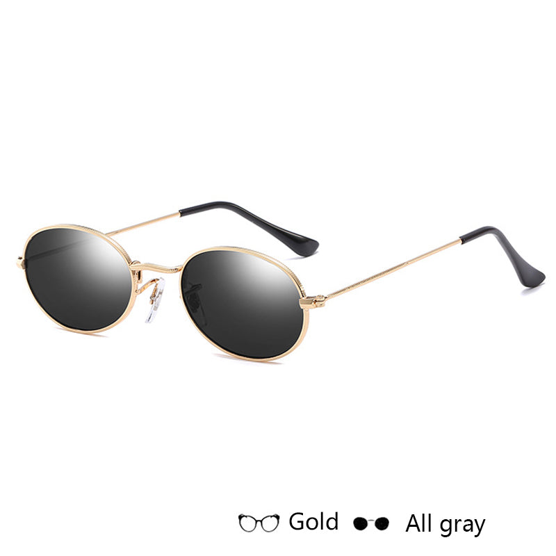 Fashion Women's Oval Sunglasses | Luxury-Inspired Metal Round Frame Black Eyewear Gold gray 0 1268914700400_e86ca47f-bcb0-41c2-8105-1f9f92971123 FIOLKA BOUTIQUE