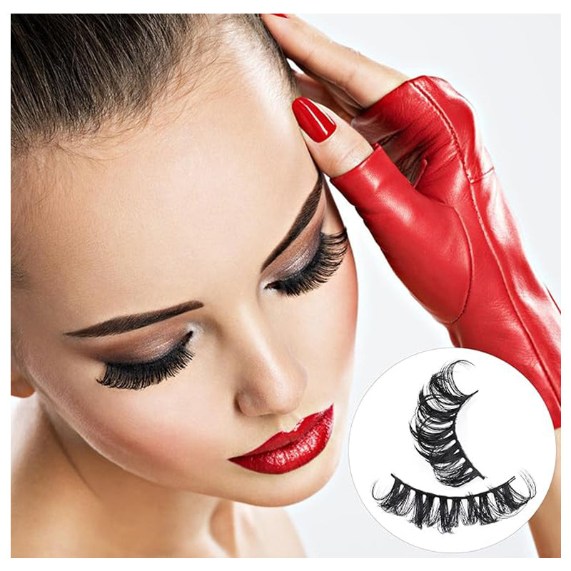 10 Pairs False Lashes Eyelashes Extension Cluster, Faux Mink Fluffy Long Full Look Eye Bottom, Dramatic Cosmetic Makeup