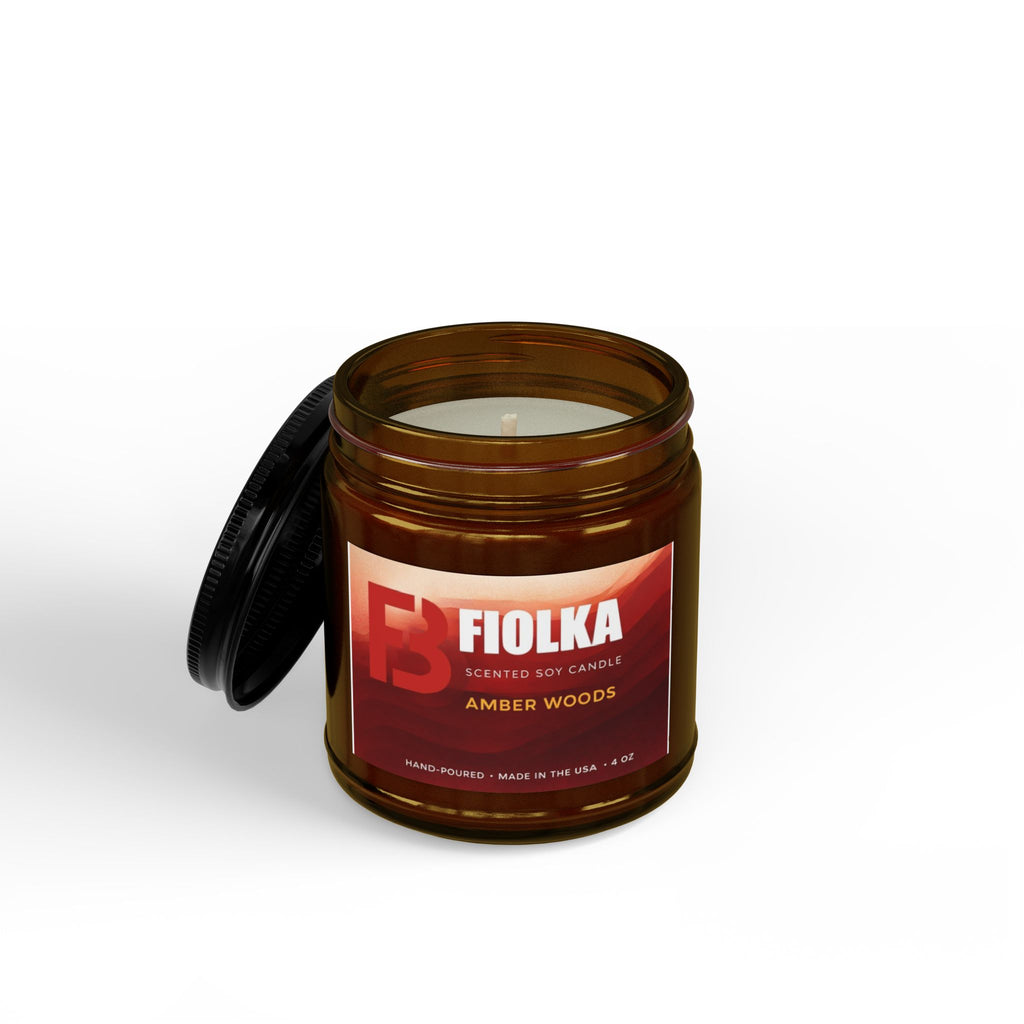 Scented Soy Candles with Black Lid, (4 and 9oz)