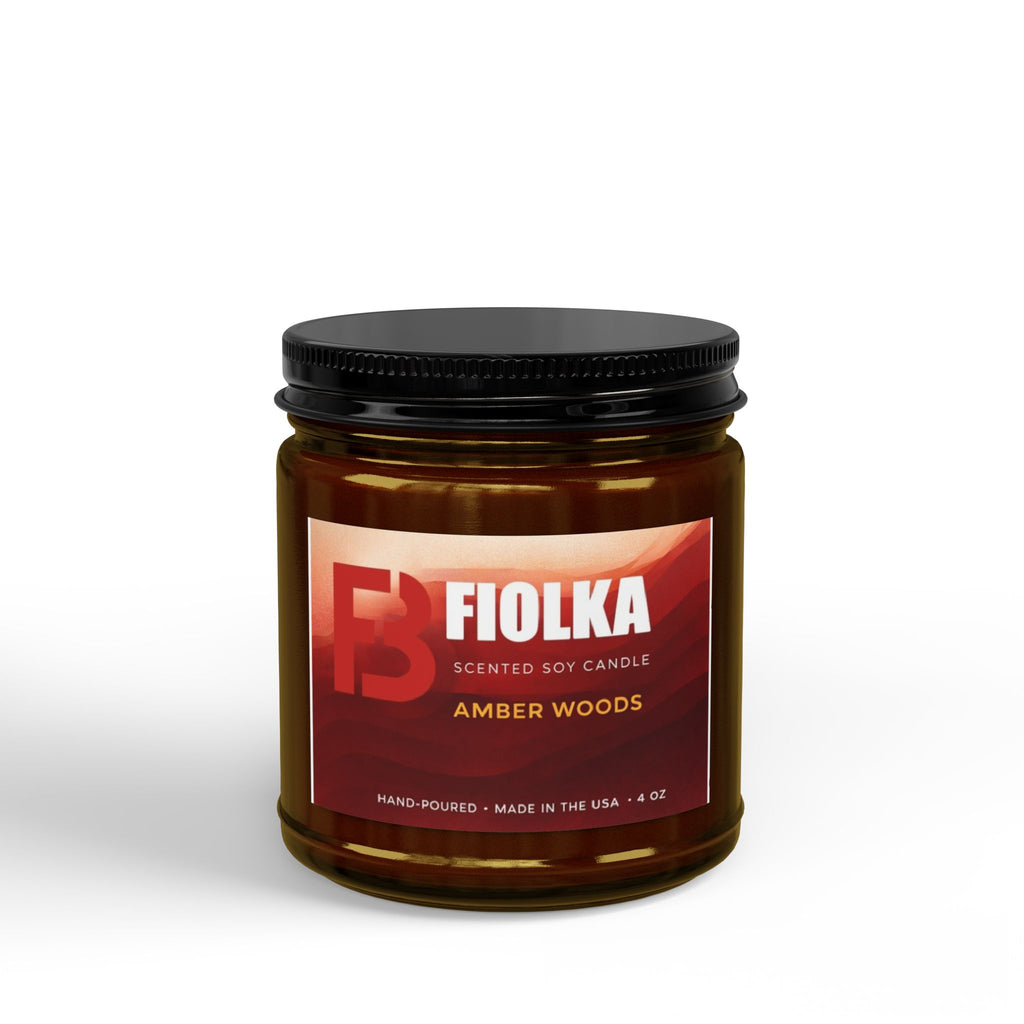Scented Soy Candles with Black Lid, (4 and 9oz)