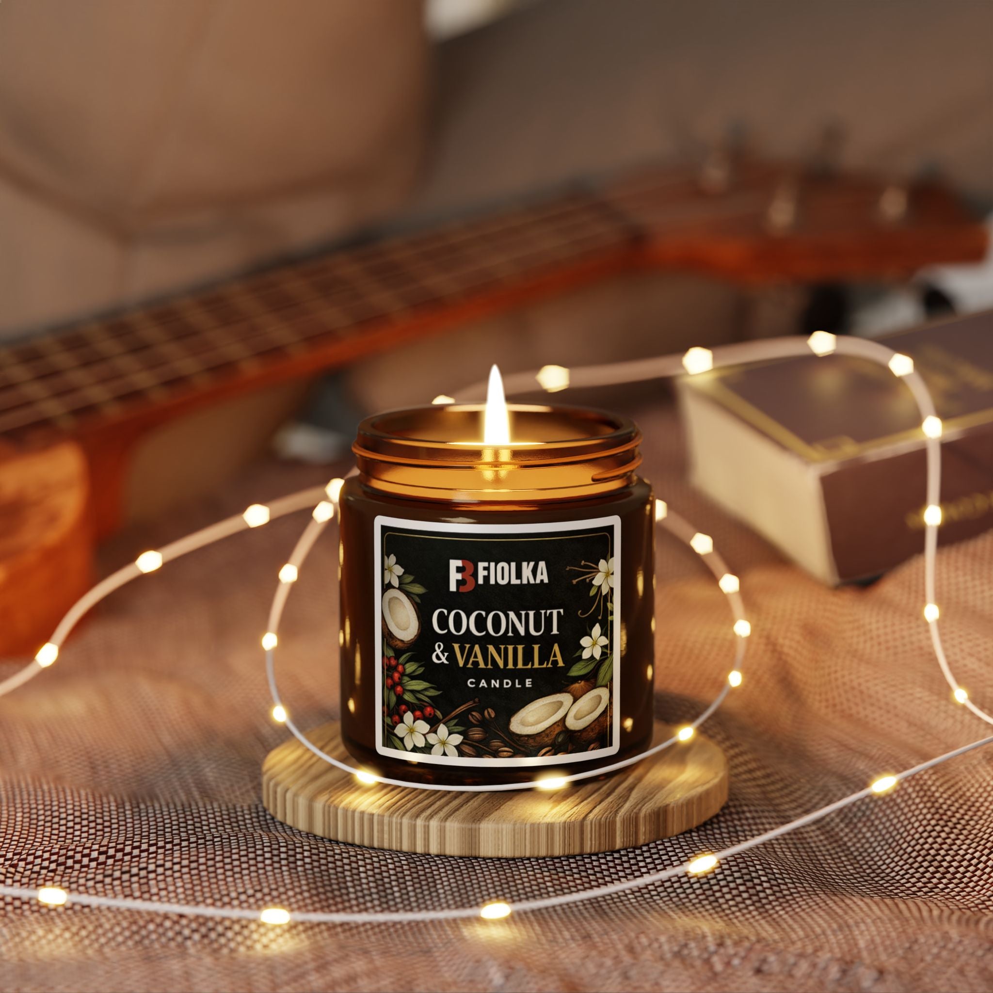 Scented Soy Candle (Multi-Size, Amber Jar)