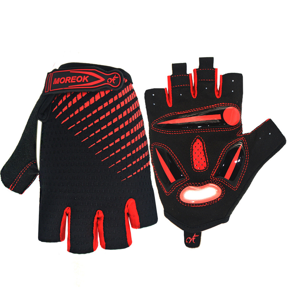 Summer Bicycle Half Finger Cycling Gloves | Lightweight Breathable Bike Gloves for Men & Women Red 0 1615360979758 FIOLKA BOUTIQUE