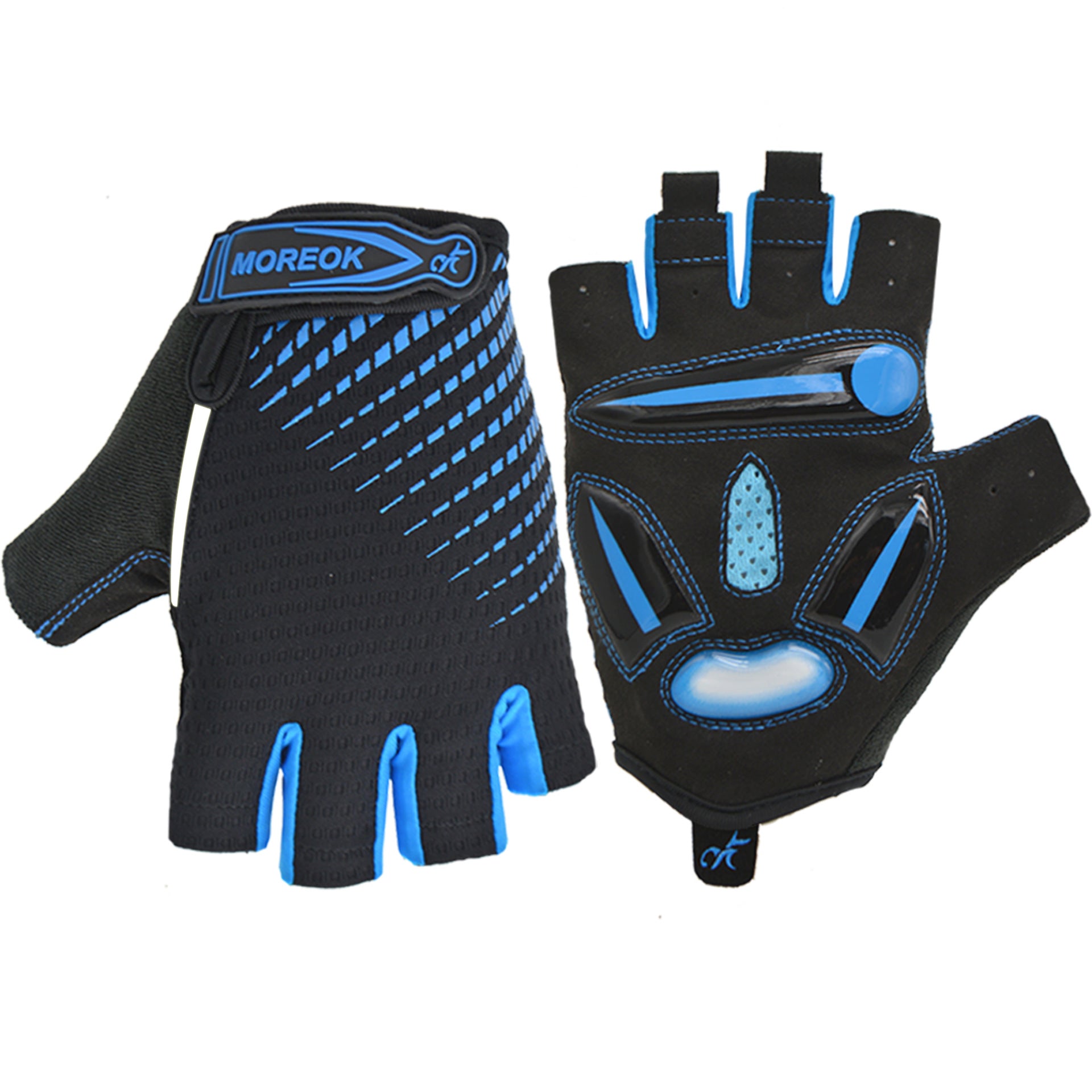 Summer Bicycle Half Finger Cycling Gloves | Lightweight Breathable Bike Gloves for Men & Women Blue 0 1615360979763 FIOLKA BOUTIQUE