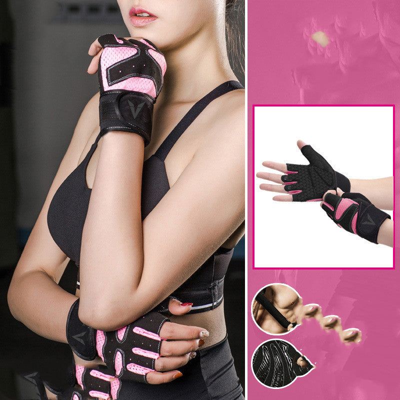 Women's Fitness Gloves | Non-Slip Half-Finger Wrist Guard Gym Training Gloves F 0 1618730436399 FIOLKA BOUTIQUE