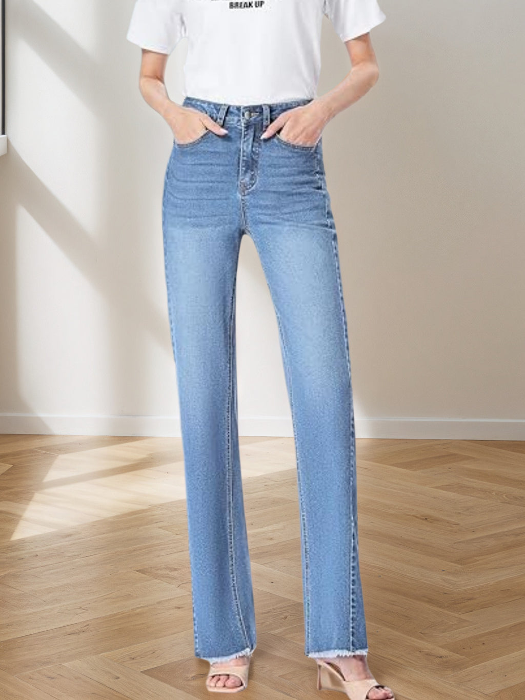 New Women’s Jeans, Denim Wide Leg Pants, Suitable For All Seasons