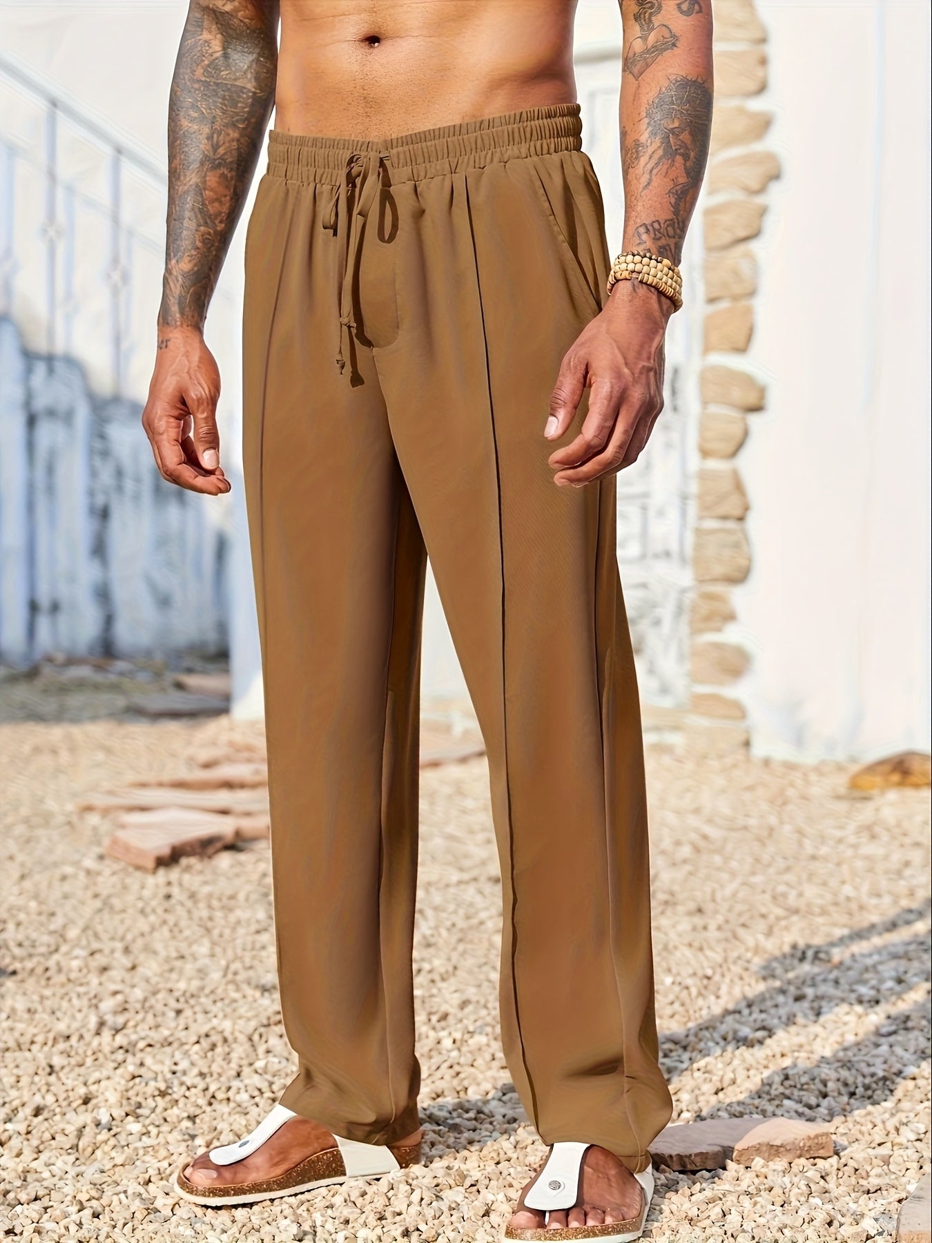 Men's Trendy Straight Leg Corduroy Casual Pants | Anti-Wrinkle 9-Inch Cropped Trousers