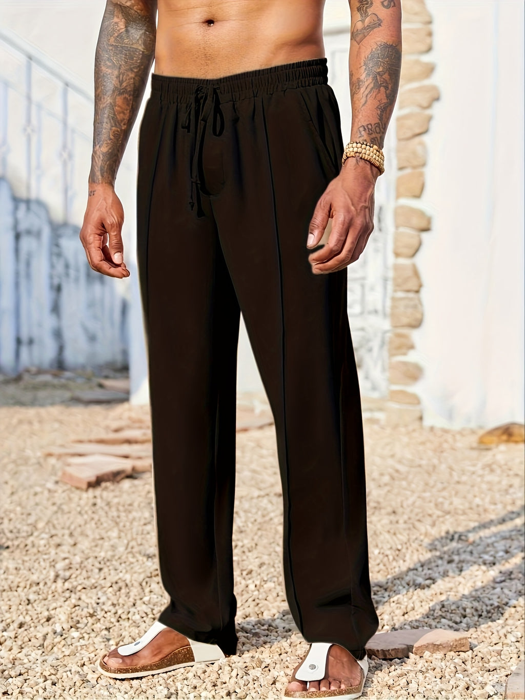 Men's Athleisure Stretch Corduroy Slacks | Anti-Wrinkle Cropped Business Casual Trousers