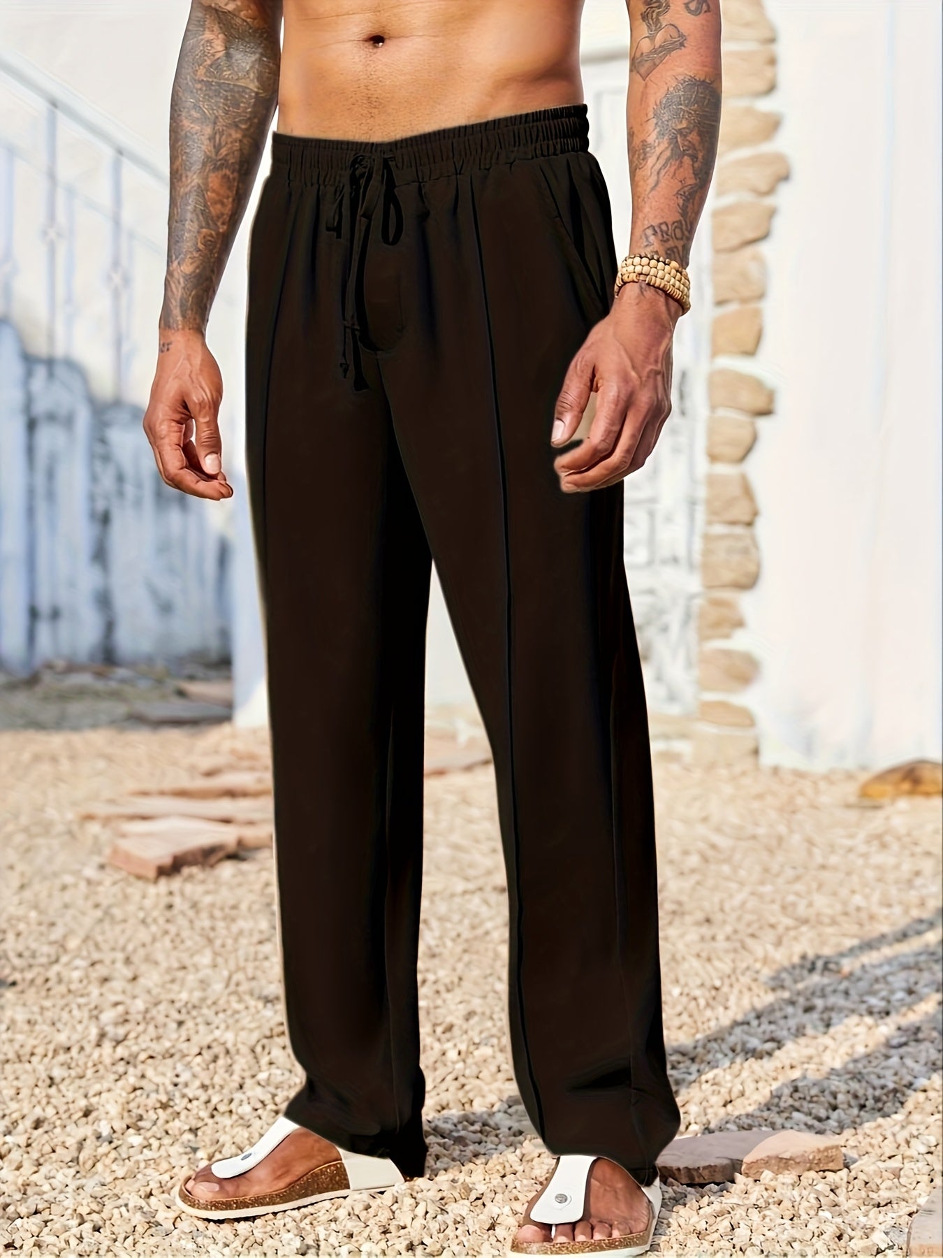 Men's Athleisure Stretch Corduroy Slacks | Anti-Wrinkle Cropped Business Casual Trousers