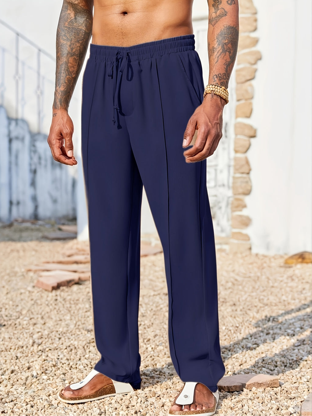 Men's Athleisure Stretch Corduroy Slacks | Anti-Wrinkle Cropped Business Casual Trousers