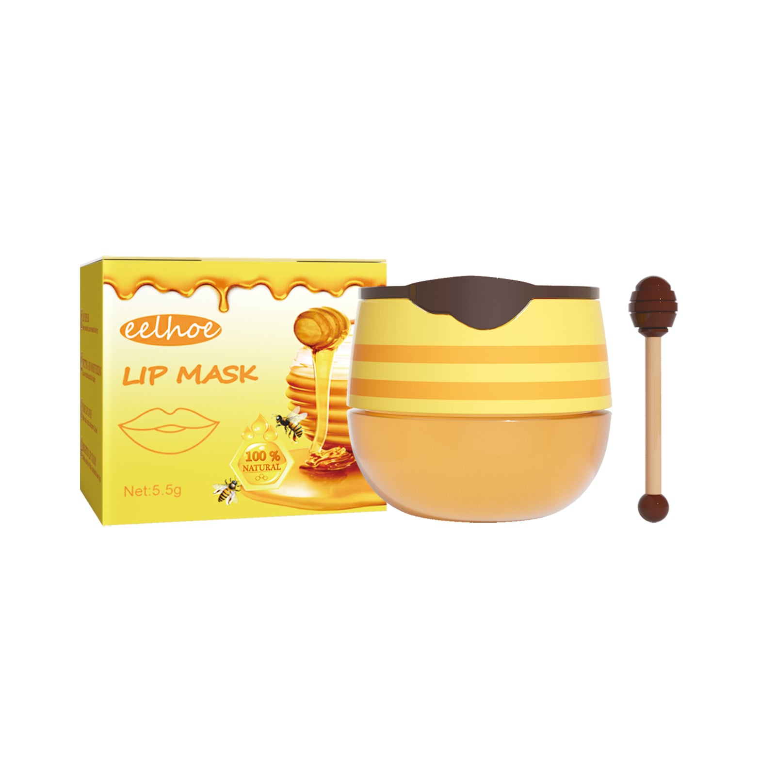 EELHOE Honey Lip Mask | Moisturizing & Exfoliating Lip Care Treatment