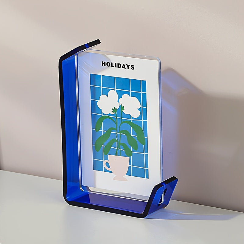 5x7 Inch Colorful Acrylic Photo Frame | Gradient Collage Picture Holder Home Decor