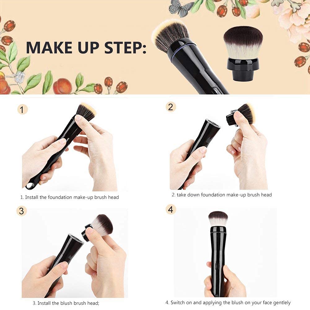 Portable Travel Electric Makeup Brush | Cosmetic Blush Powder Foundation
