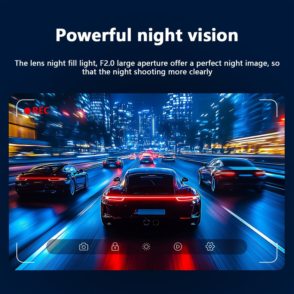 Driving Recorder HD 1080P Three-lens Parking Monitoring With Reversing Image