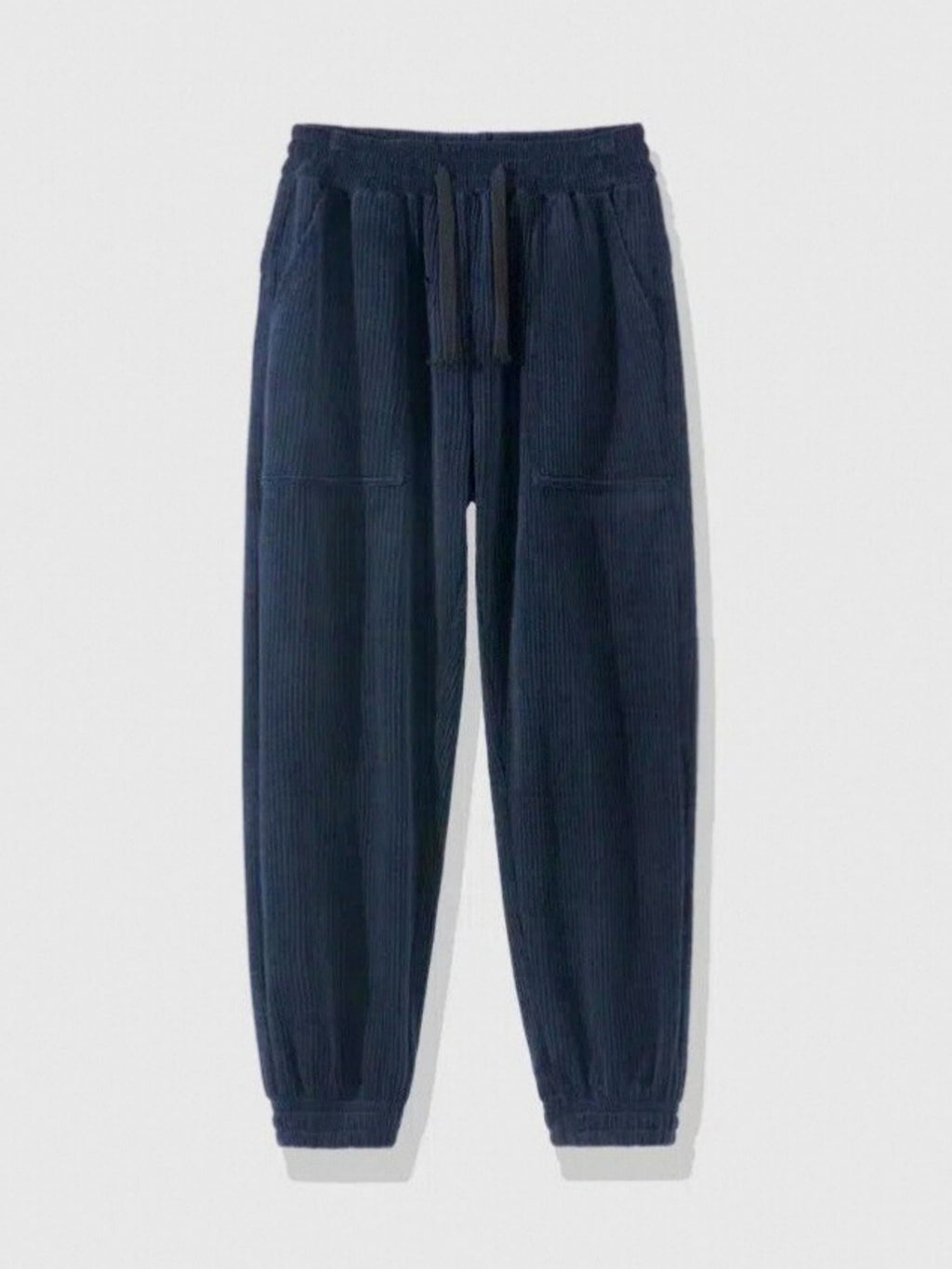Men's Slim Fit Corduroy Casual Pants | Trendy Anti-Wrinkle Long Straight Trousers