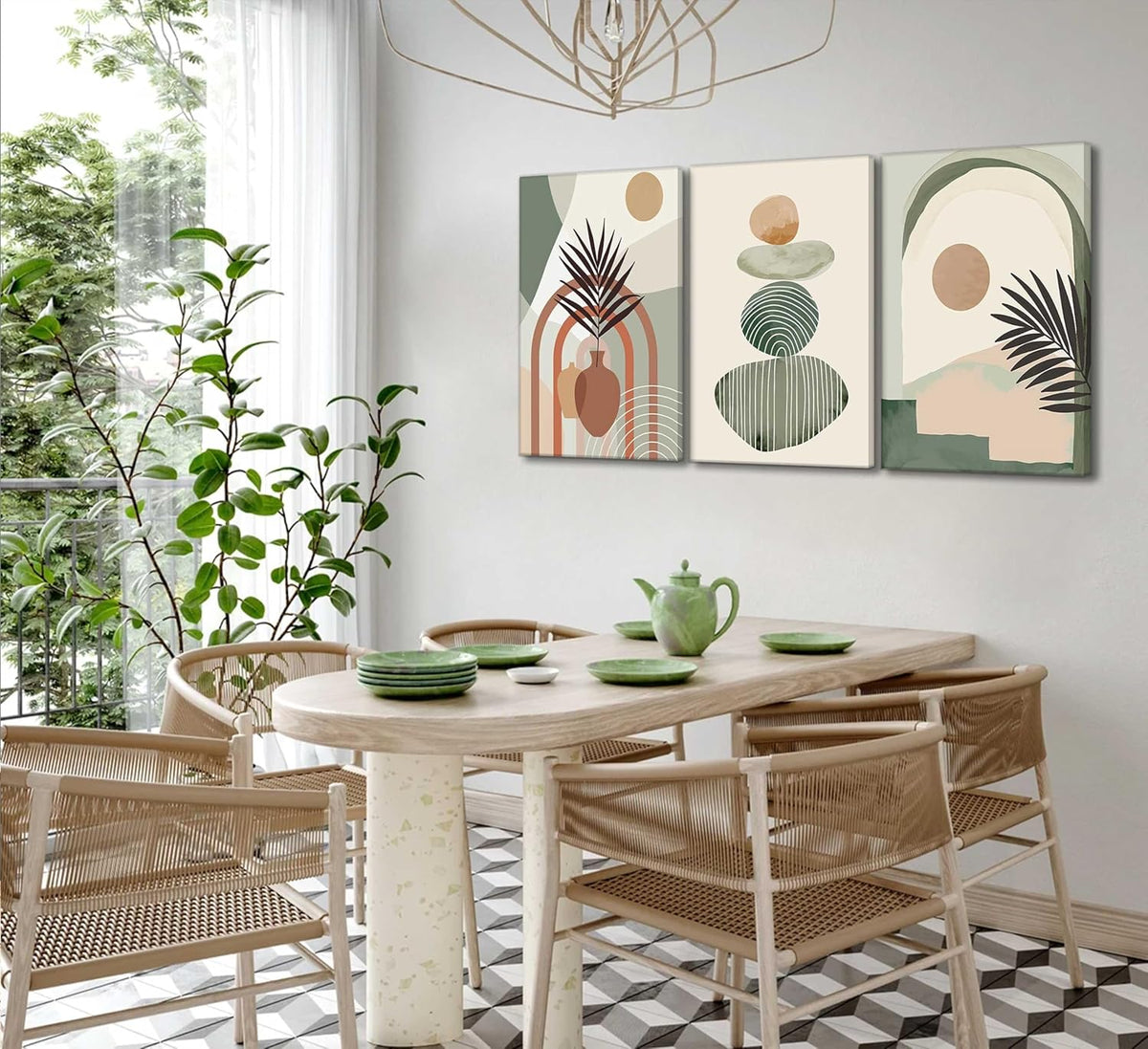 3-Piece Boho Art Canvas Wall Decor Set | Stretched & Framed Ready to Hang 12x16in 5 27c61a65-1f05-46a3-ac08-705032c14065 FIOLKA BOUTIQUE