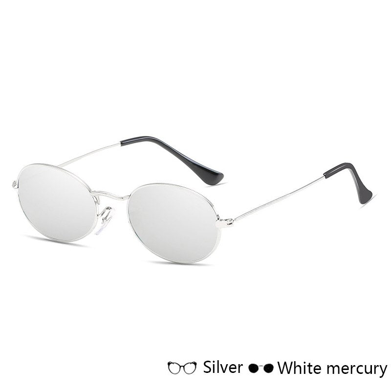Fashion Women's Oval Sunglasses | Luxury-Inspired Metal Round Frame Black Eyewear Silver 0 281007519600_76ed0e81-6bba-4101-9d3f-caad4cf22cf7 FIOLKA BOUTIQUE