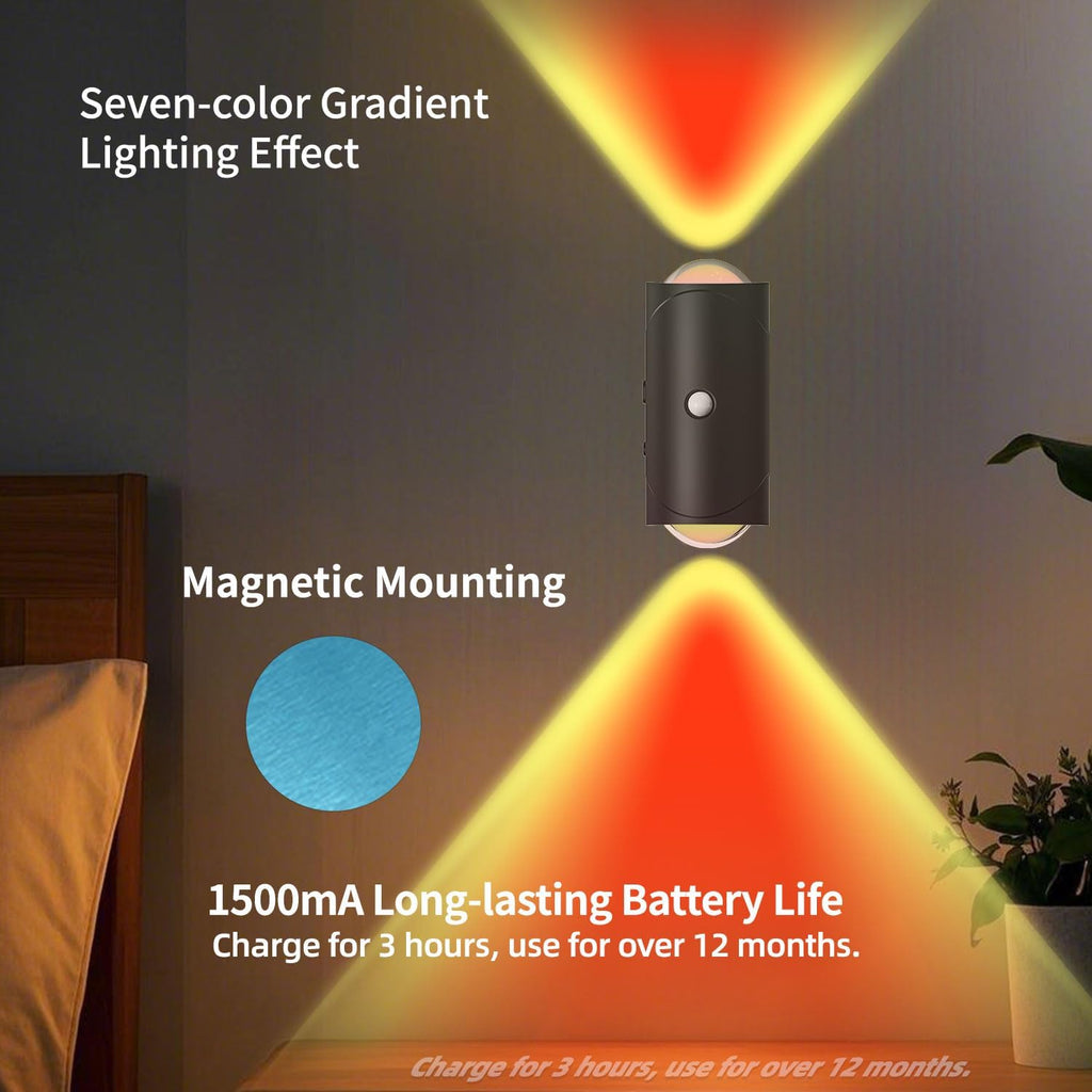 4-Pack Color-Sensing Motion Night Lights | Magnetic Wall & Cabinet LED Lights with 3 Modes