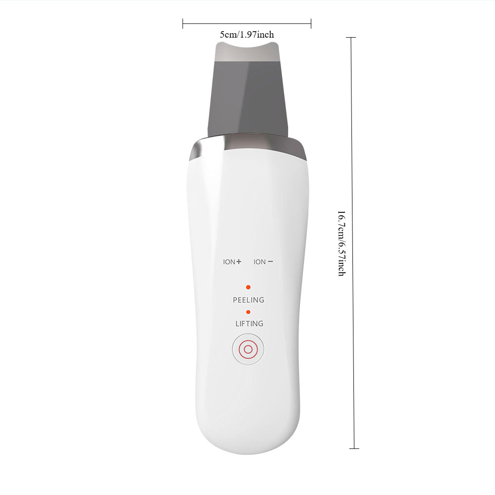 Electric Ultrasonic Skin Scrubber Face Spatula | Handheld Facial Cleansing & Tightening Tool