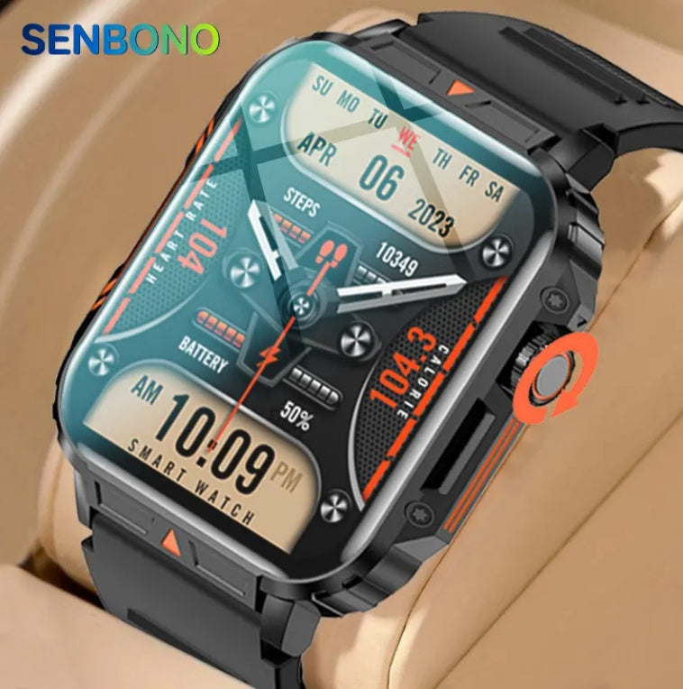 L81 Outdoor Sports Square Smartwatch | Answer Calls Big Battery Fitness Tracker Waterproof for iOS & Android