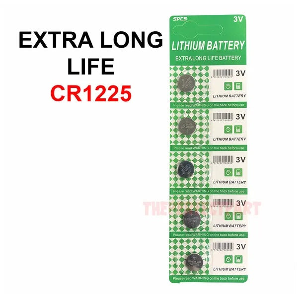 5 PCS New Lithium Battery 3V CR1225 CR 1225 Button Cell Watch EXTRA LONG LIFE