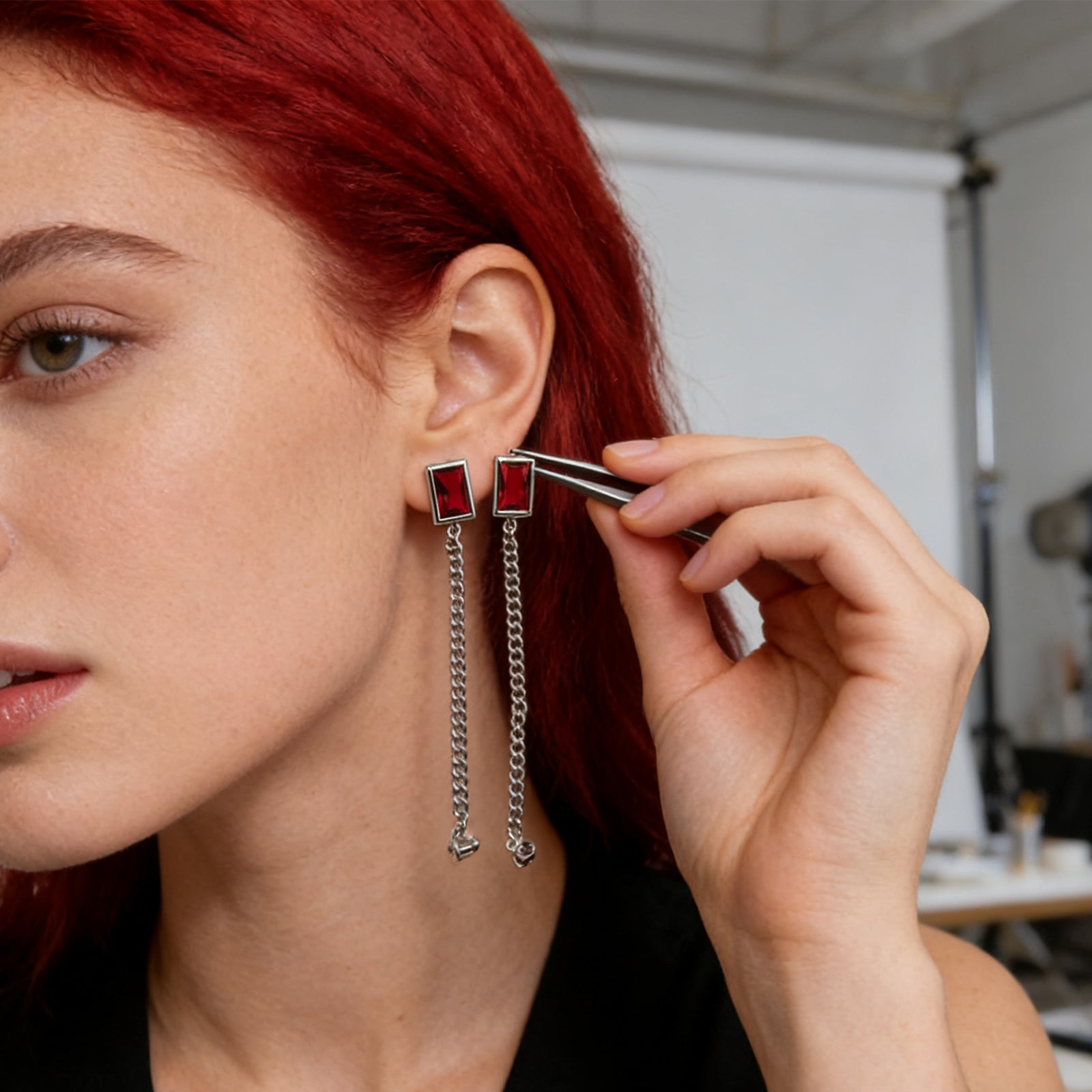 Fashion Chain Earrings-0969