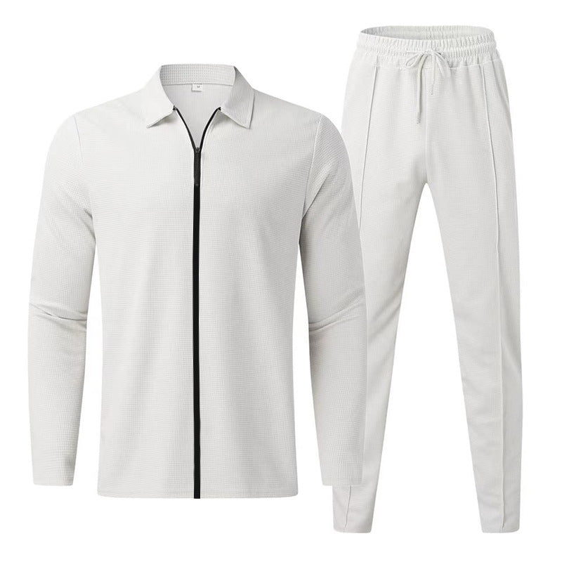 Men's Fashion Zipper Cardigan Tracksuit Set | Casual Sports Suit