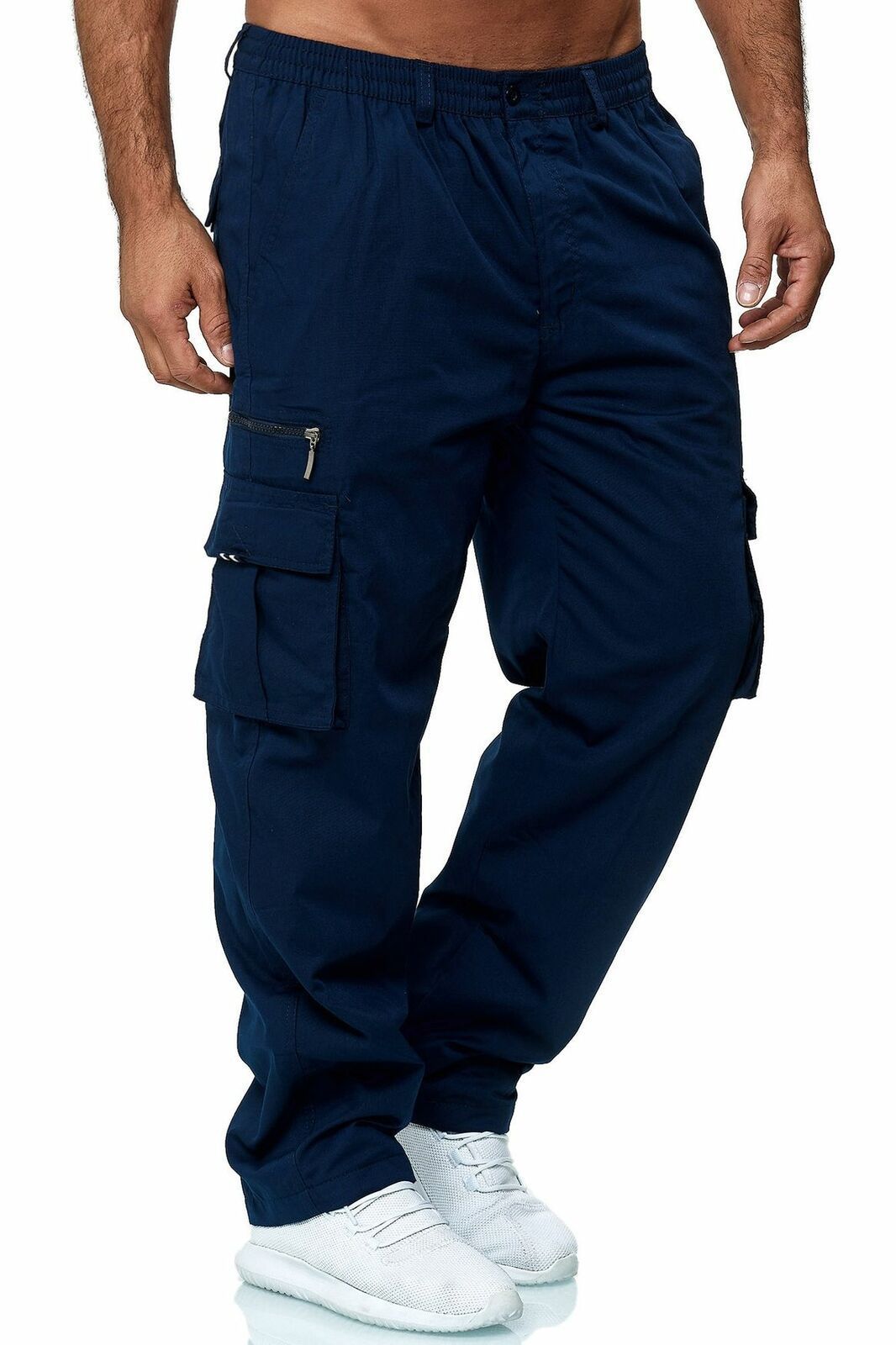 Men's Casual Multi-Pocket Loose Straight Cargo Pants Navy blue 0 3c1cc89c-cd29-4422-8597-19ce82ede373 FIOLKA BOUTIQUE