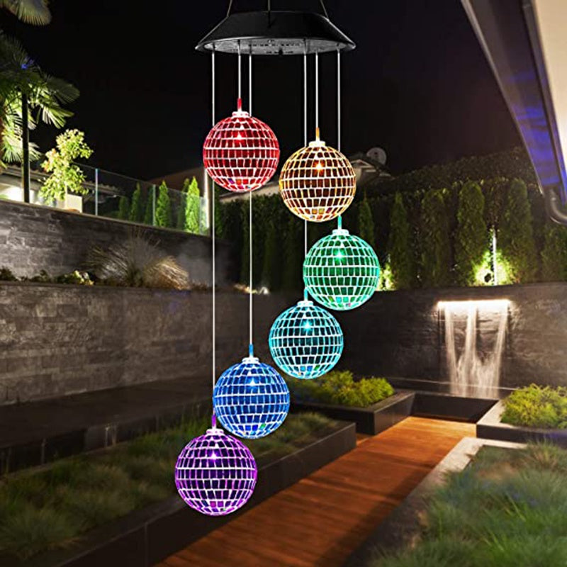 1pc Color Changing Solar Wind Chimes - LED Mobile Hanging Light For Garden, Patio, And Yard Decorat