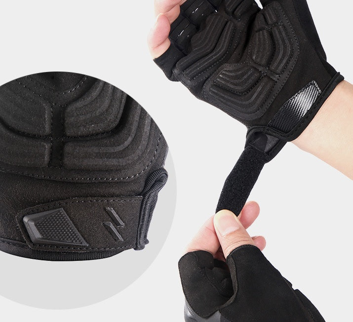 Half Finger Cycling Gloves | Shockproof Wear-Resistant Breathable Road Bike Gloves for Men & Women