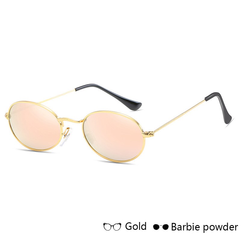 Fashion Women's Oval Sunglasses | Luxury-Inspired Metal Round Frame Black Eyewear Pink 0 4204171713032_e6145d50-e0f8-46cc-b33a-8c5d53897c53 FIOLKA BOUTIQUE