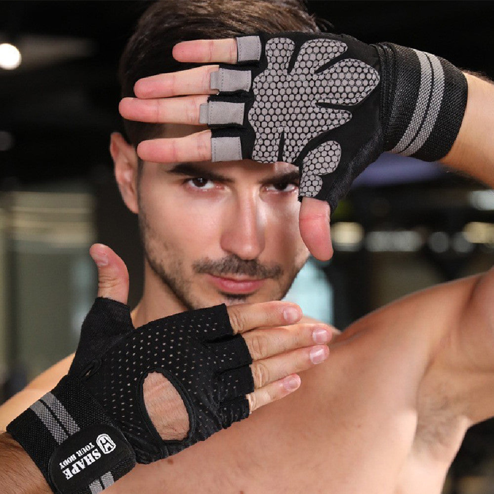 Half Finger Weightlifting Fitness Gloves | Anti-Slip Sports Gloves for Men & Women