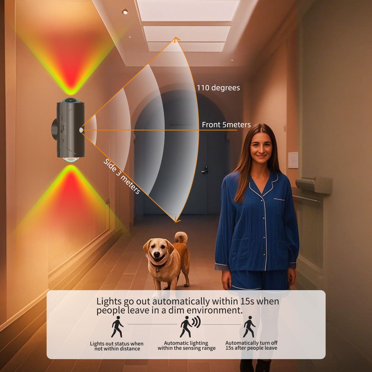 4-Pack Color-Sensing Motion Night Lights | Magnetic Wall & Cabinet LED Lights with 3 Modes