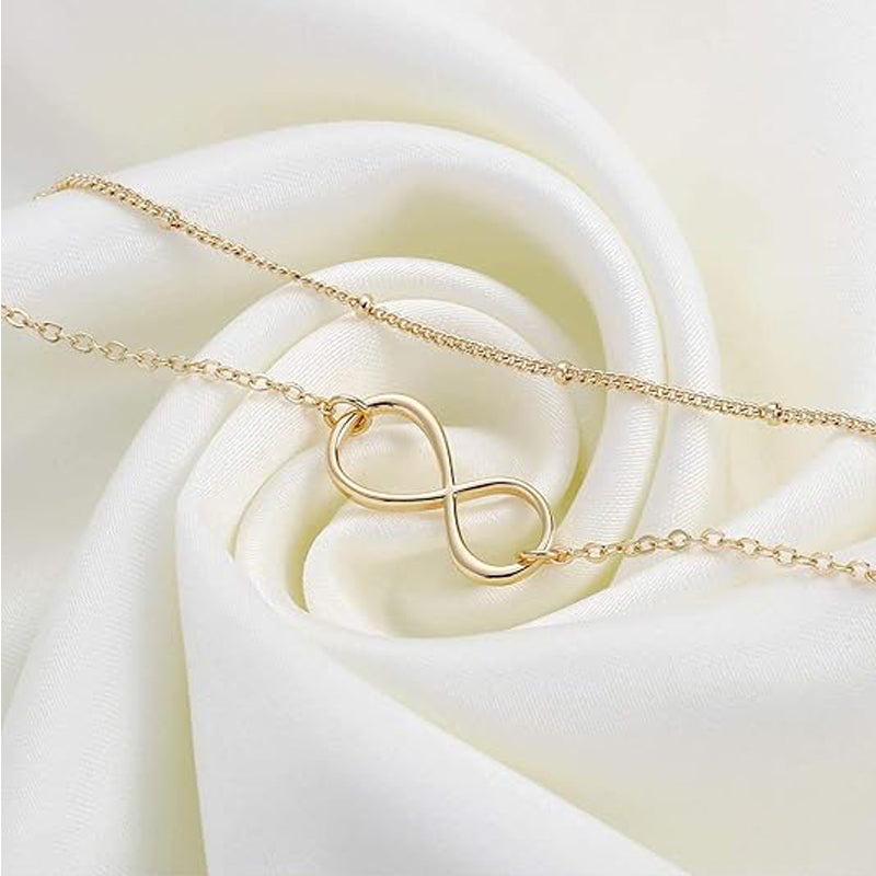 Dainty 14K Gold Filled Layered Bracelet for Women | Adjustable Oval Chain Bar Stacking Jewelry