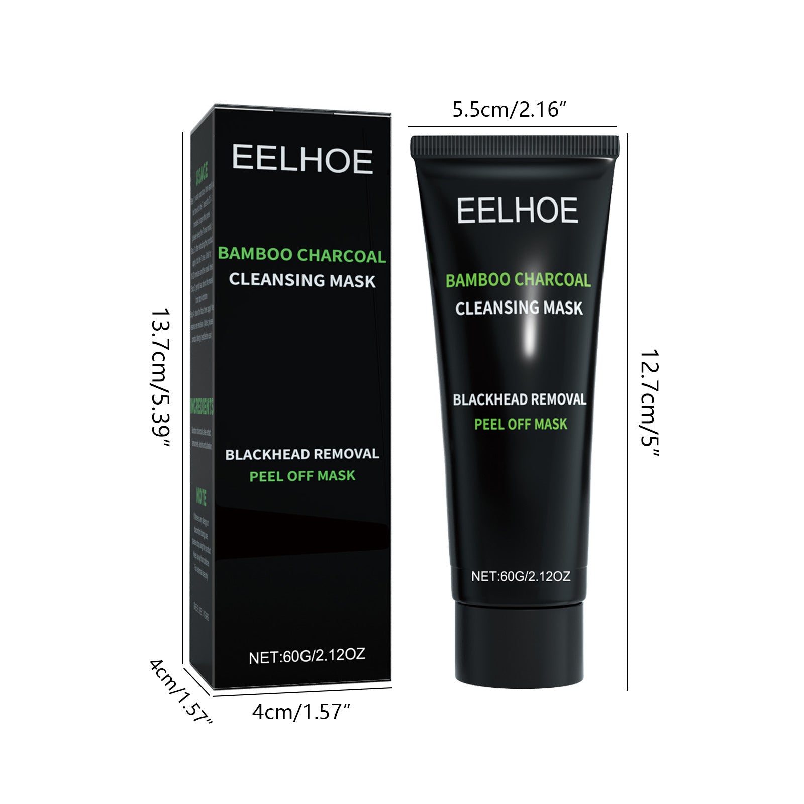 EELHOE Bamboo Charcoal Blackhead Removal Peel-Off Mask | Deep Pore Cleansing Face Mask