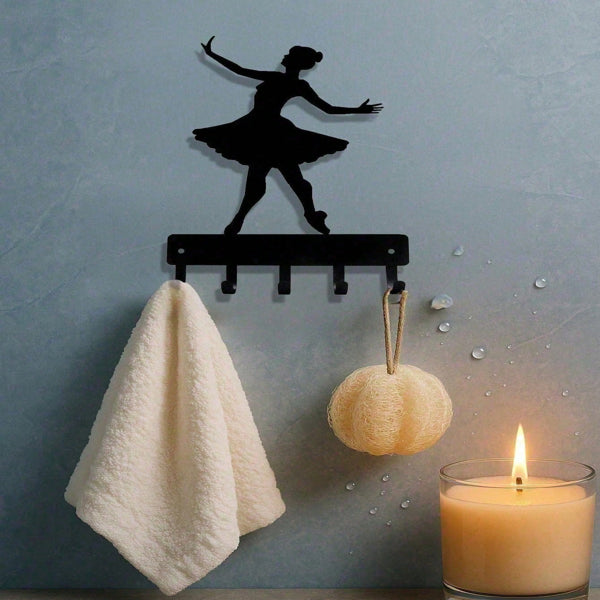 Ballet Dancer Wall Hooks | Decorative Home Organization Coat & Key Hanger