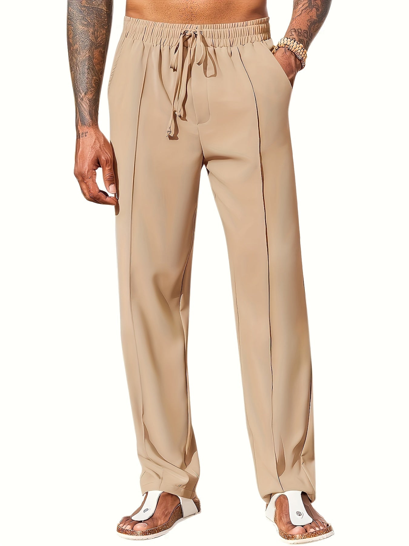 Men's Trendy Straight Leg Corduroy Casual Pants | Anti-Wrinkle 9-Inch Cropped Trousers