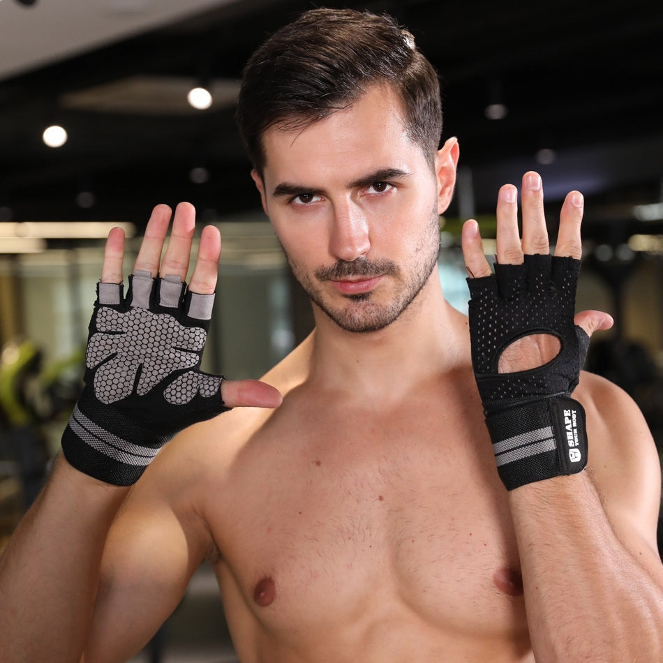 Half Finger Weightlifting Fitness Gloves | Anti-Slip Sports Gloves for Men & Women