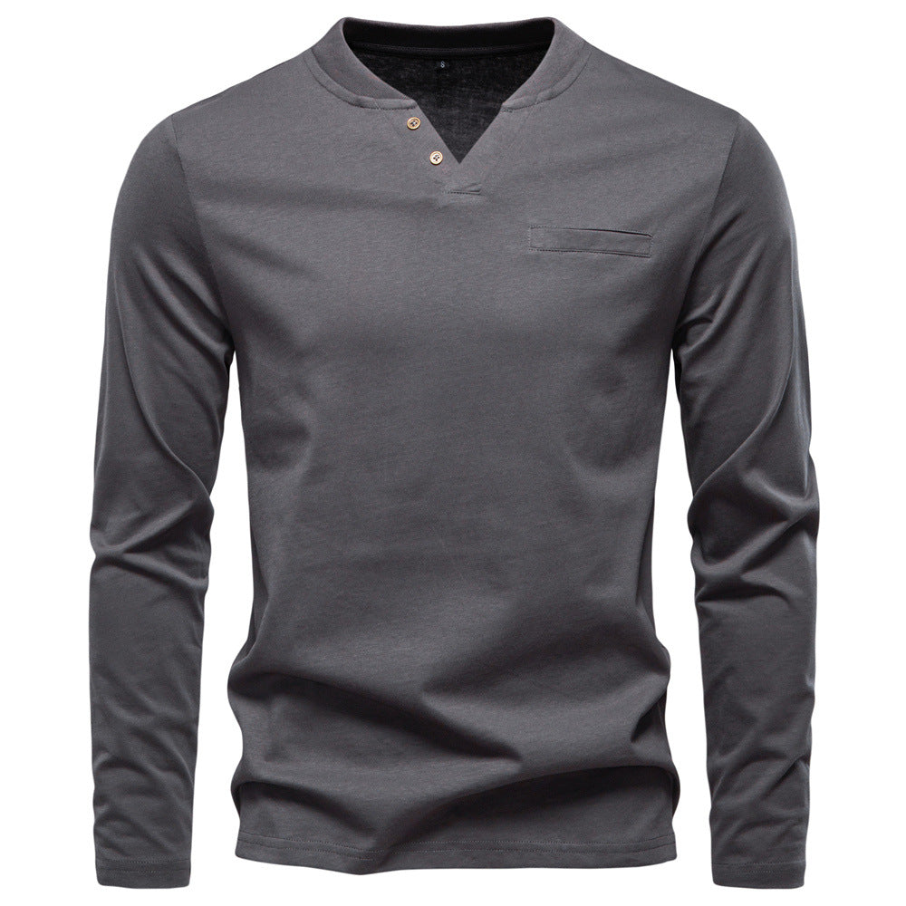 Mens V Neck Slim Fit Base Layer Shirt