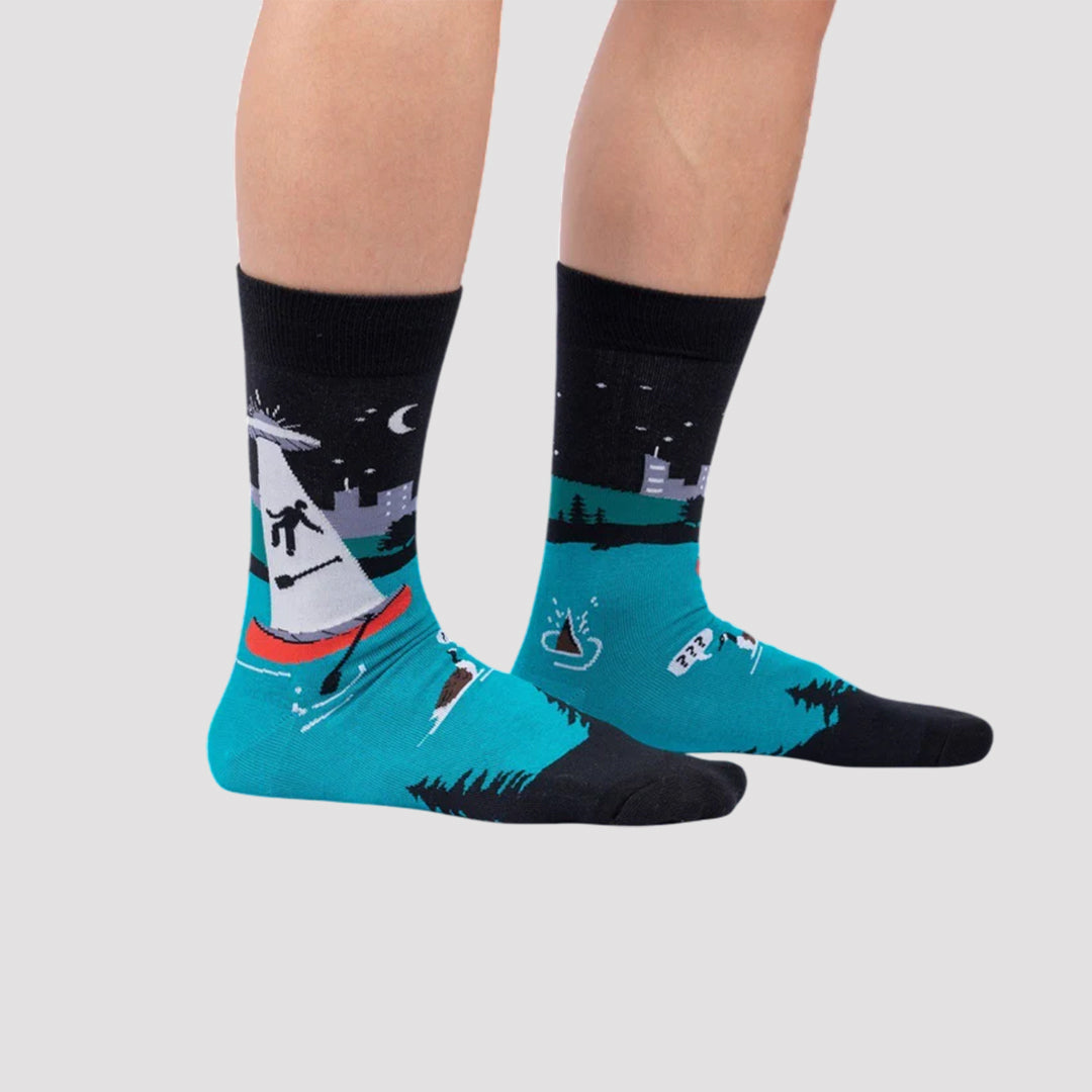 Women’s Out of Boaty Experience Alien Abduction Knee High Socks 6 FIOLKA BOUTIQUE