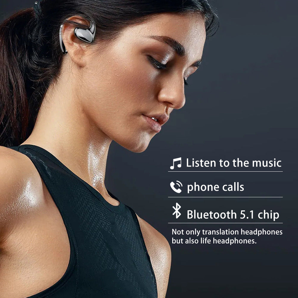 Bluetooth Smart Translation Headphones | Real-Time Two-Way Conversation Earbuds