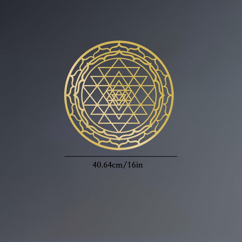 Sacred Geometry Metal Wall Art - Handcrafted Yantra Mandala Decor For Home