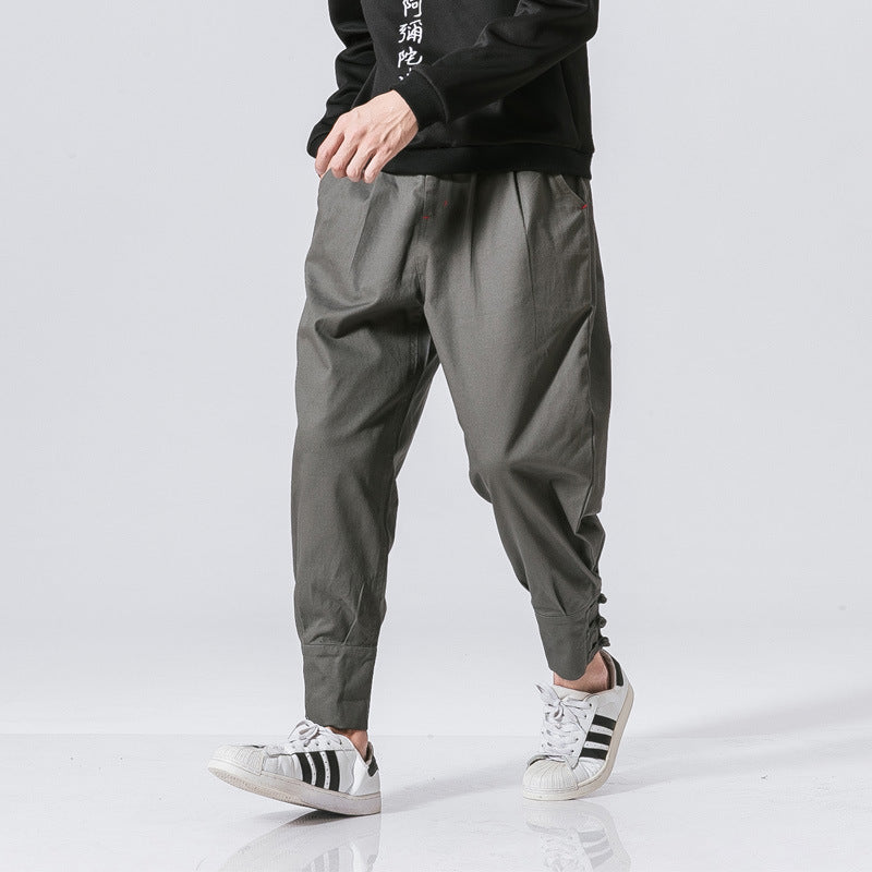 Men's Casual Buckle Closure Pants | Relaxed Fit Everyday Trousers