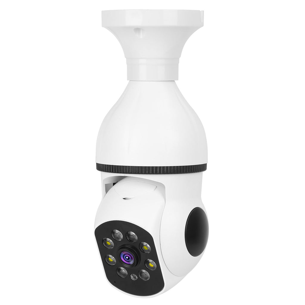 E27 WiFi Bulb Security Camera 1080P FHD | Pan Tilt Night Vision Two-Way Audio Motion Tracking