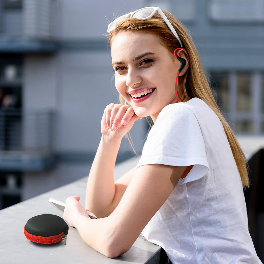 Wireless Headsets V4.1 Sport In Ear Stereo Headphones Sweatproof Noise Canceling Earphones Back Headphone With Mic Handsfree For Running Hiking Travel