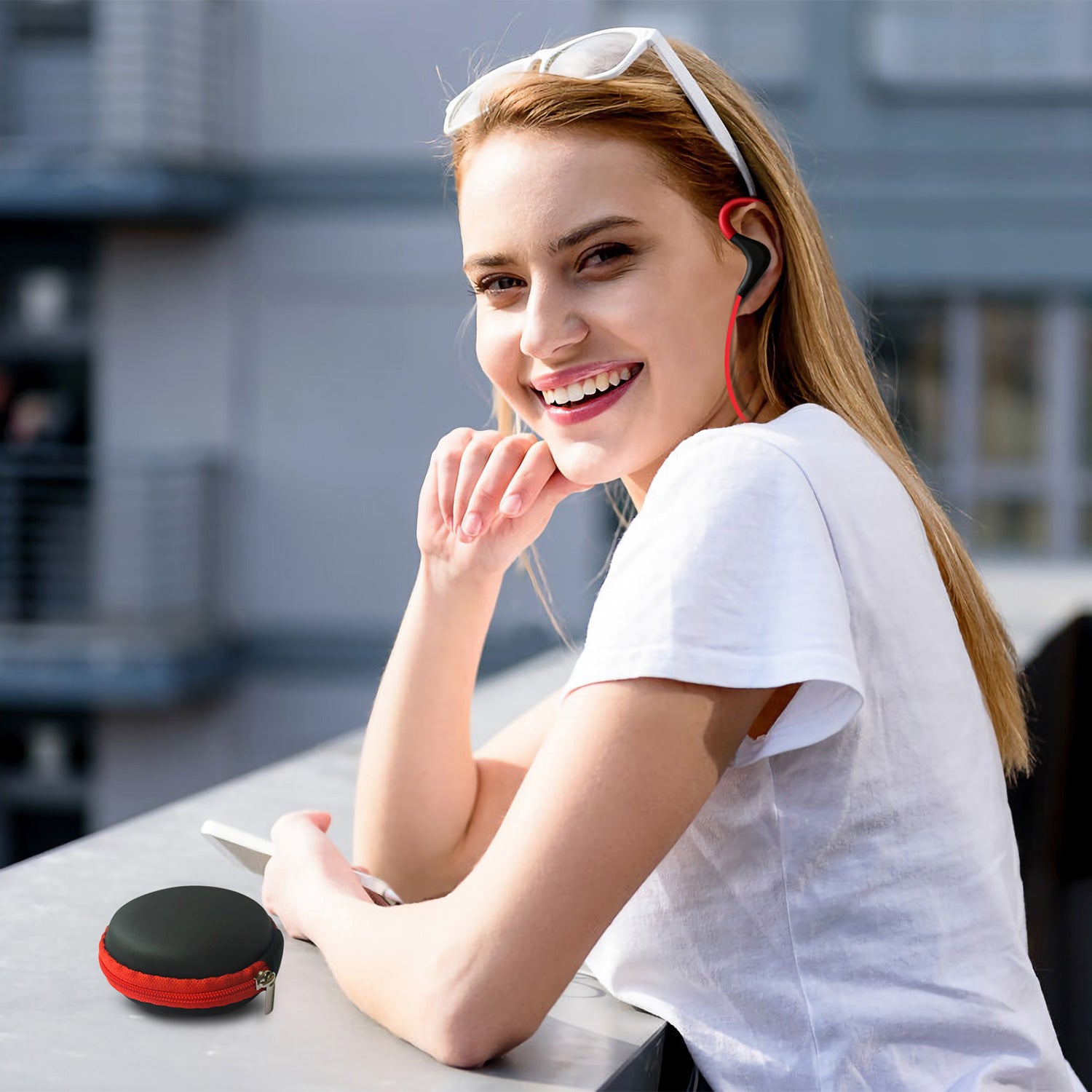 Wireless Headsets V4.1 Sport In Ear Stereo Headphones Sweatproof Noise Canceling Earphones Back Headphone With Mic Handsfree For Running Hiking Travel