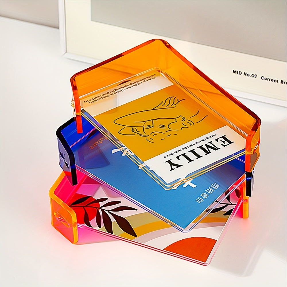 5x7 Inch Colorful Acrylic Photo Frame | Gradient Collage Picture Holder Home Decor